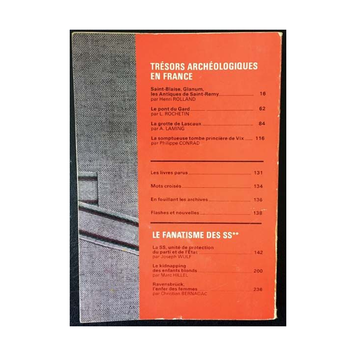 1. Trésors achéologiques en France - le fanatisme des SS deuxième partie aux éditions Historama hors série n°6