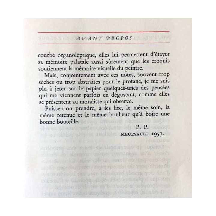 1. Nouvelles pensées d'un dégustateur de Pierre Poupon à la Bibliothèque de la confrérie des chevaliers du Tastevin