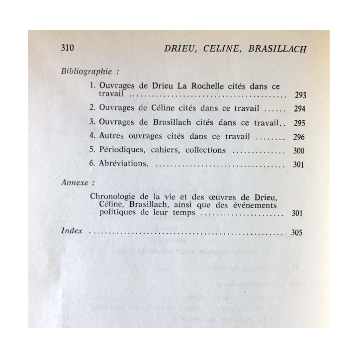 1. Drieu la Rochelle Celine Brasillach et la tentation fasciste aux éditions Les sept couleurs