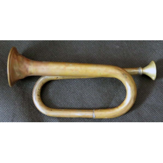 MILITARIA : petit clairon de longueur 14 cm en cuivre