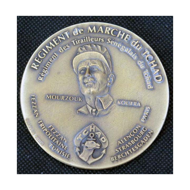 MEDAILLE : médaille du 50° anniversaire du ralliement du Tchad à la France libre 1940-1990