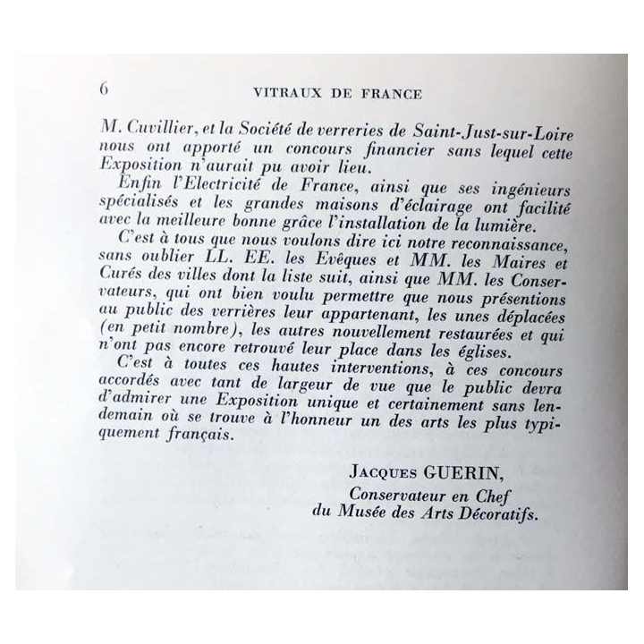 1. Vitraux de France du XIé au XVIé siècle du Musée des arts décoratifs Mai - Octobre 1953