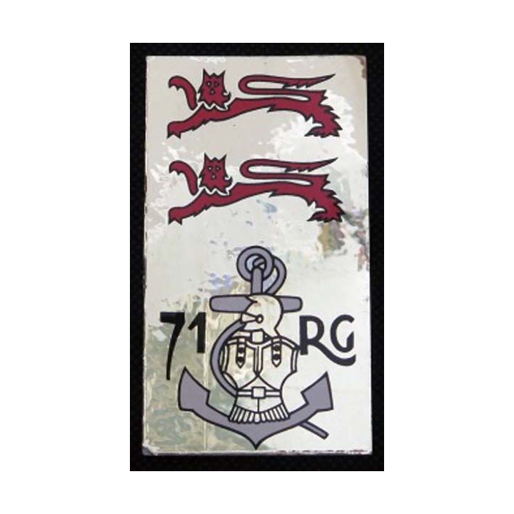 71° RG : autocollant du 71° régiment du génie