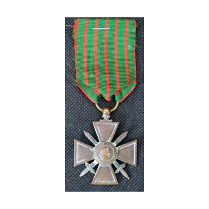 FRANCE : Croix de guerre 1914-1916 en bronze -1-