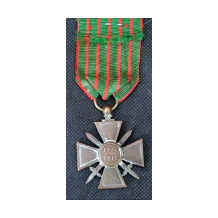 FRANCE : Croix de guerre 1914-1916 en bronze -1-