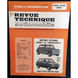1. Revue technique automobile British Leyland "mini" et "innocent" tous type depuis 1959