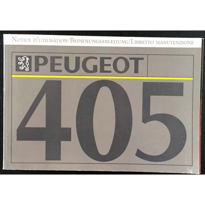 1. Notice d'utilisation Peugeot 405