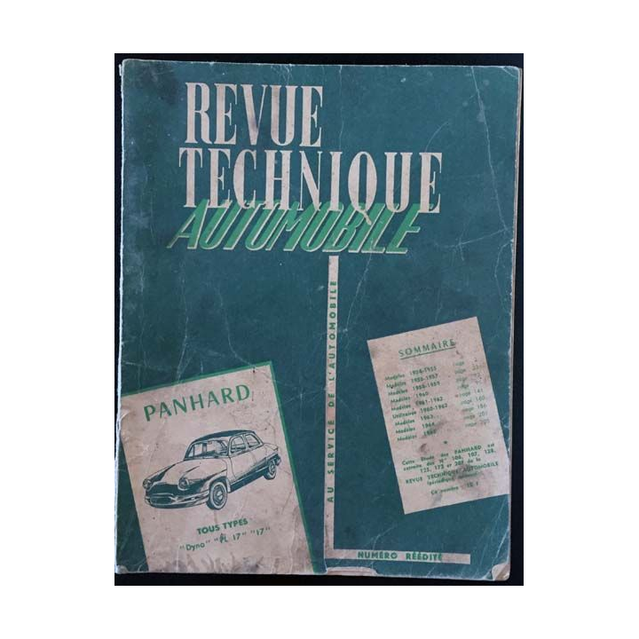 1. Revue technique automobile Panhard tous types