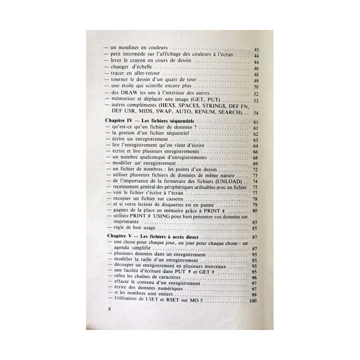 1. Le basic Q-D-O-S du TO7/TO7-70 et du MO5 de Christine et François-Marie Blondel aux éditions Cedic Nathan