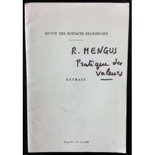 1. Revue des sciences religieuses - Extrait Tome 63 - N°3-' 1989