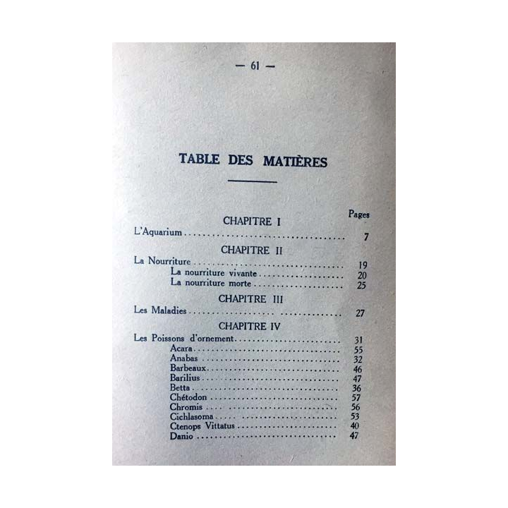 1. Les poissons exotiques d'Ornement de F. Chevalier aux éditions Paris S. Bornemann