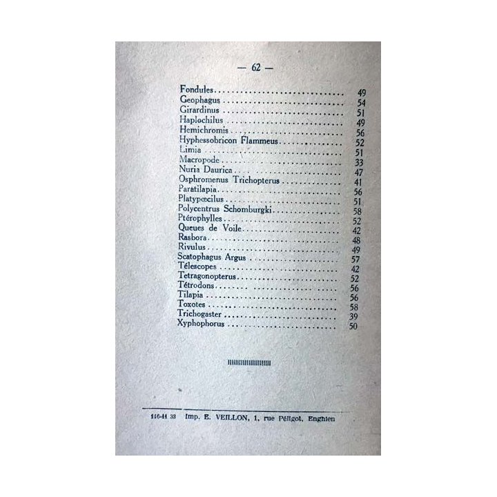1. Les poissons exotiques d'Ornement de F. Chevalier aux éditions Paris S. Bornemann