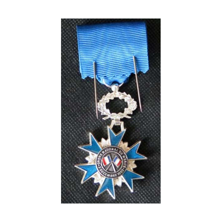 FRANCE : médaille de chevalier de l'Ordre National du Mérite en bronze argenté émaux superbes