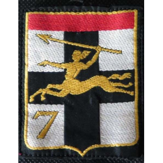7° DB : insigne tissu de la 7° division blindée ou DMR avec chiffre 7 centaure vers la gauche