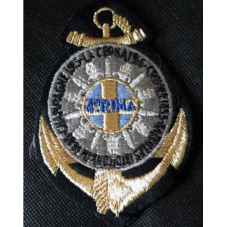 4° RIMA : insigne tissu du 4° régiment d'infanterie de marine de hauteur 11 cm brodé
