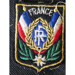 MILITARIA : insigne tissu France de dimension 4,5 cm x 6 cm