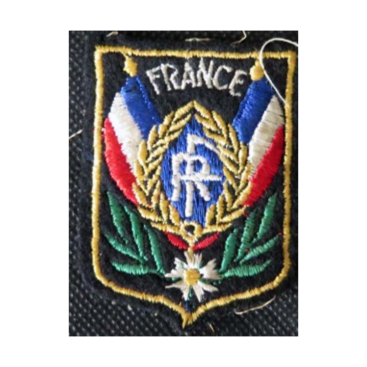MILITARIA : insigne tissu France de dimension 4,5 cm x 6 cm