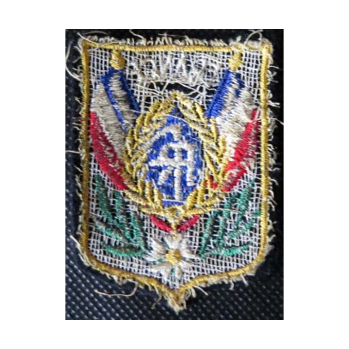 MILITARIA : insigne tissu France de dimension 4,5 cm x 6 cm