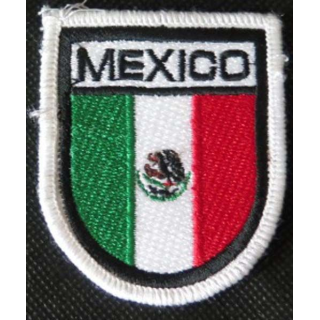 MILITARIA : insigne tissu Mexico de dimension 5,5 cm x 6,5 cm