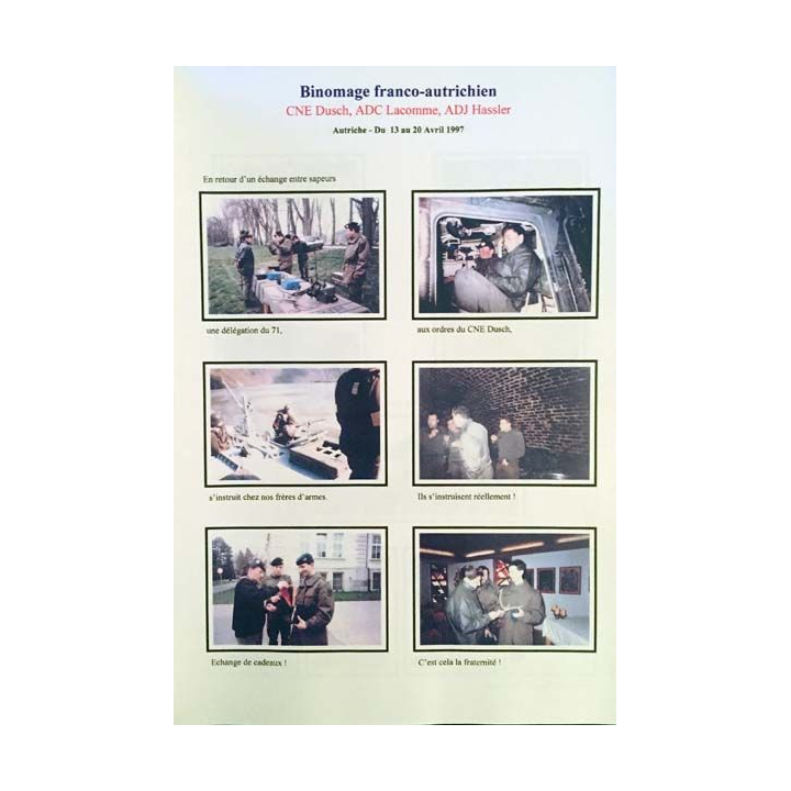 1. 71° régiment du génie du 1er avril au 30 juin 1997