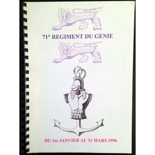 1. 71° régiment du génie du 1er janvier au 31 mars 1996