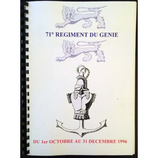1. 71° régiment du génie du 1er octobre au 31 décembre 1996