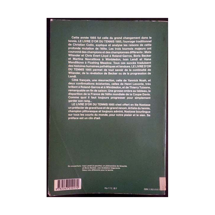 1. Le livre d'or du tennis 1985 de Christian Collin aux éditions Solar