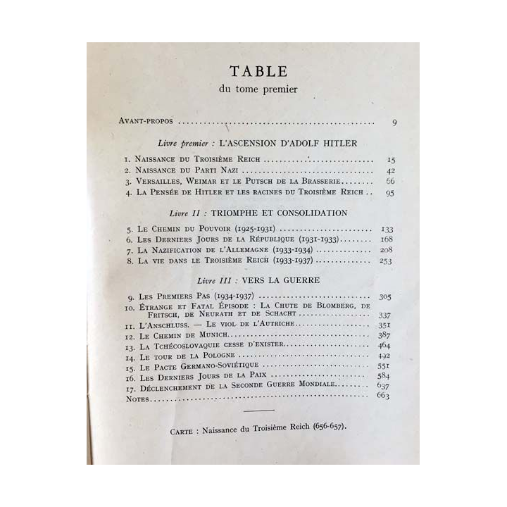 1. Le troisième Reich des origines à la chute de William L. Shirer aux éditions Stock