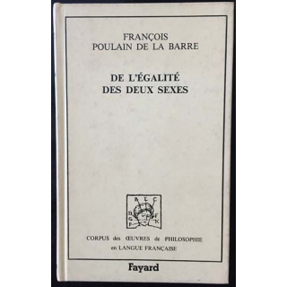 1. De l'égalité des deux sexes de François Poulain de la Barbe aux éditions Fayard