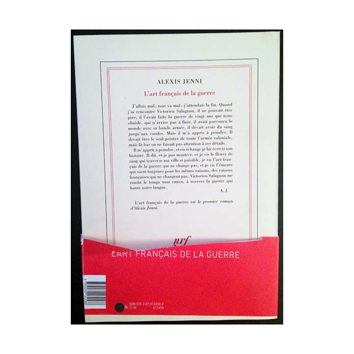 1. L'art français de la guerre de Alexis Jenni aux éditions Gallimard