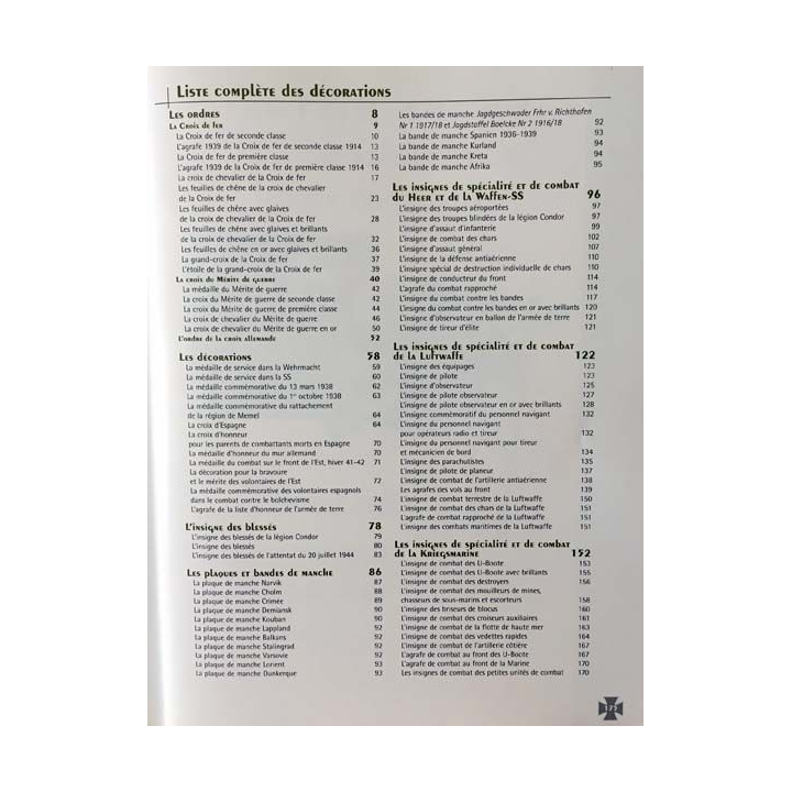 1. Ordres & décorations de la Wehrmacht 1933-1945 de François de Lannoy aux éditions ETAI