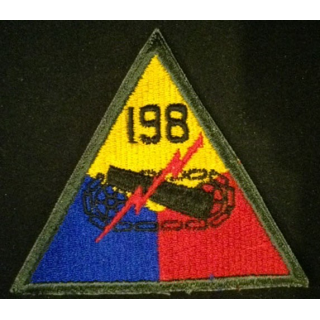 198° Armored division US army patch