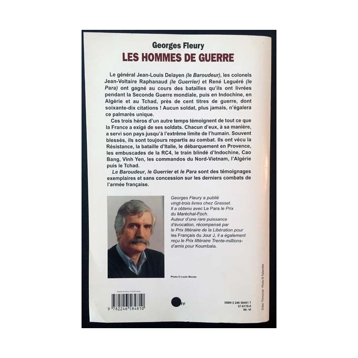 1. Les hommes de guerre Le baroudeur, le guerrier, le para de Georges Fleury aux éditions Grasset
