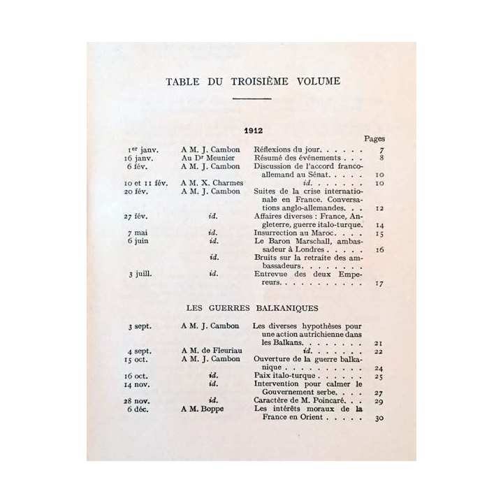 1. Correspondance 1870-1924 Tome III Les guerres Balkaniques, la grande guerre, l'organisation de la paix