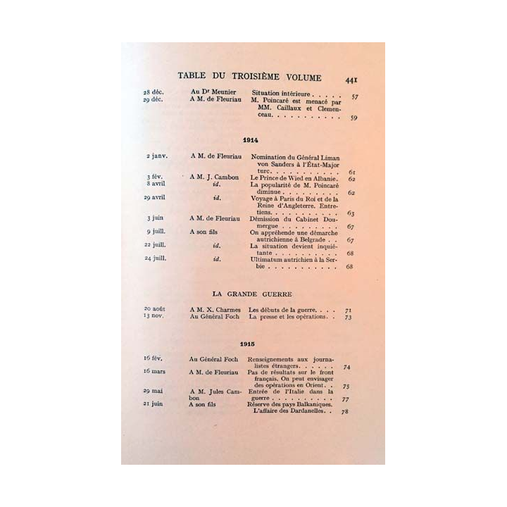 1. Correspondance 1870-1924 Tome III Les guerres Balkaniques, la grande guerre, l'organisation de la paix
