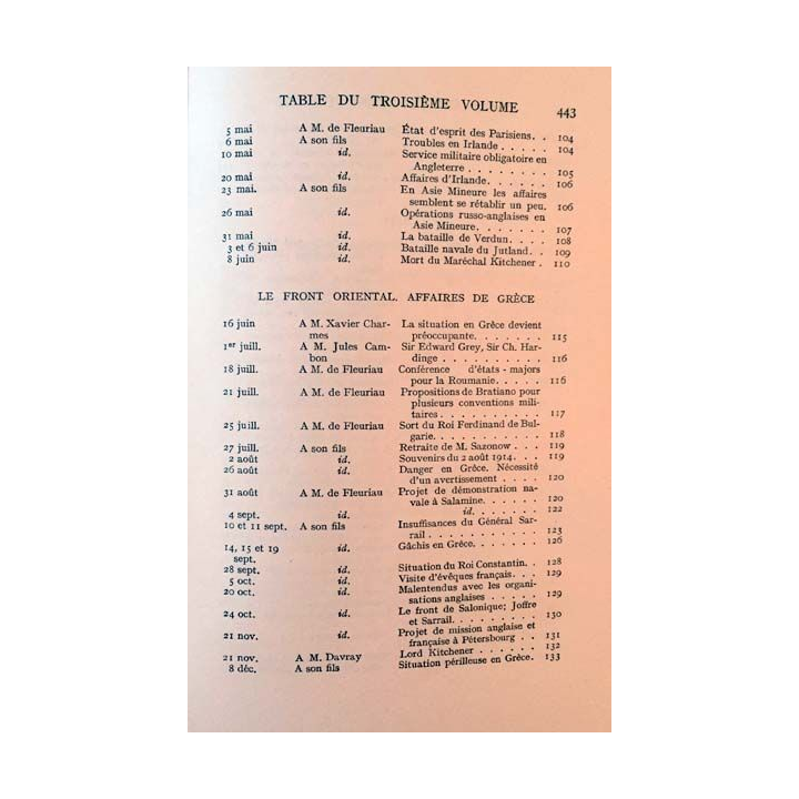 1. Correspondance 1870-1924 Tome III Les guerres Balkaniques, la grande guerre, l'organisation de la paix