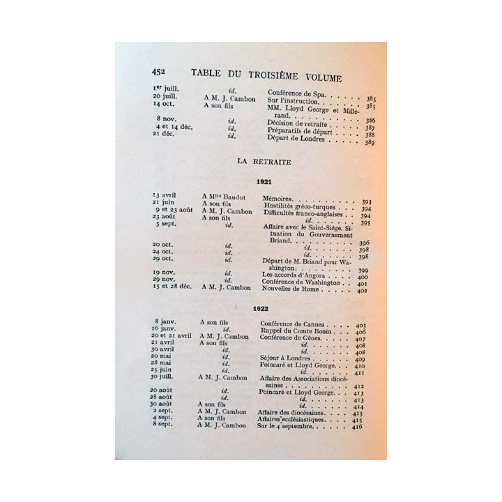 1. Correspondance 1870-1924 Tome III Les guerres Balkaniques, la grande guerre, l'organisation de la paix