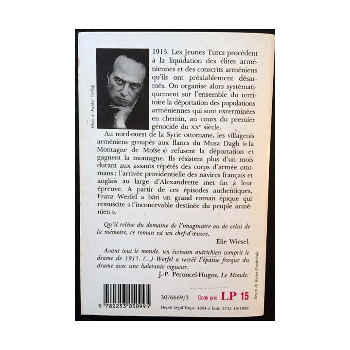 1. Les 40 jours du Musa Dagh de Franz Werfel aux éditions Albin Michel