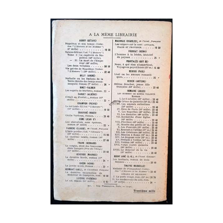 1. Ci-devant de Anatole De Monzie aux éditions Flammarion 1941
