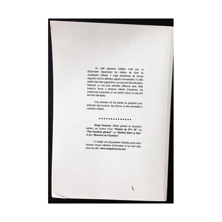 1. Petit glossaire militaire de Serge Douceret