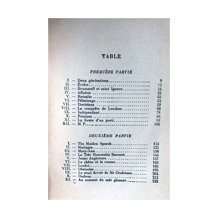1. La vie de Disraëli de André Maurois aux éditions librairie Gallimard 1929