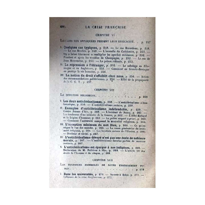 1. La crise française 1912 explique 1925 de André Chéradame aux éditions imprimerie de Vaugirard 1925