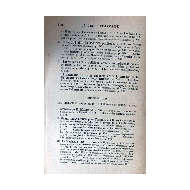 1. La crise française 1912 explique 1925 de André Chéradame aux éditions imprimerie de Vaugirard 1925