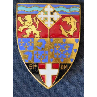 51°DMT : 51°DIVISION MILITAIRE TERRITORIALE ÉMAIL (FIA 2404)