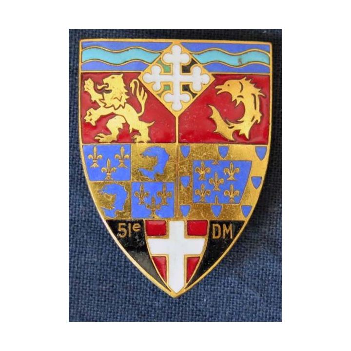 51°DMT : 51°DIVISION MILITAIRE TERRITORIALE ÉMAIL (FIA 2404)