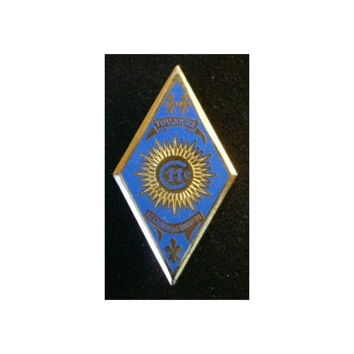11° régiment de cuirassiers de fabrication Drago 168 insigne Cuirs