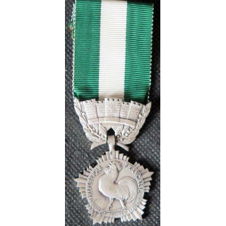 FRANCE : médaille des collectivités locales en argent petit module signée Crouzat