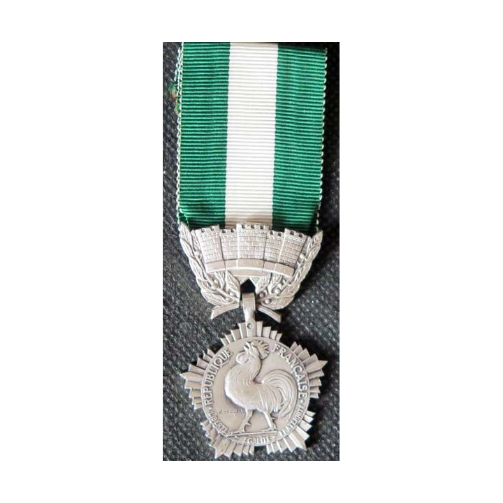 FRANCE : médaille des collectivités locales en argent petit module signée Crouzat
