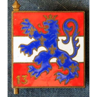 19° DI : insigne métallique de la 19° division d'Infanterie de fabrication Drago Paris G. 1212 en émail