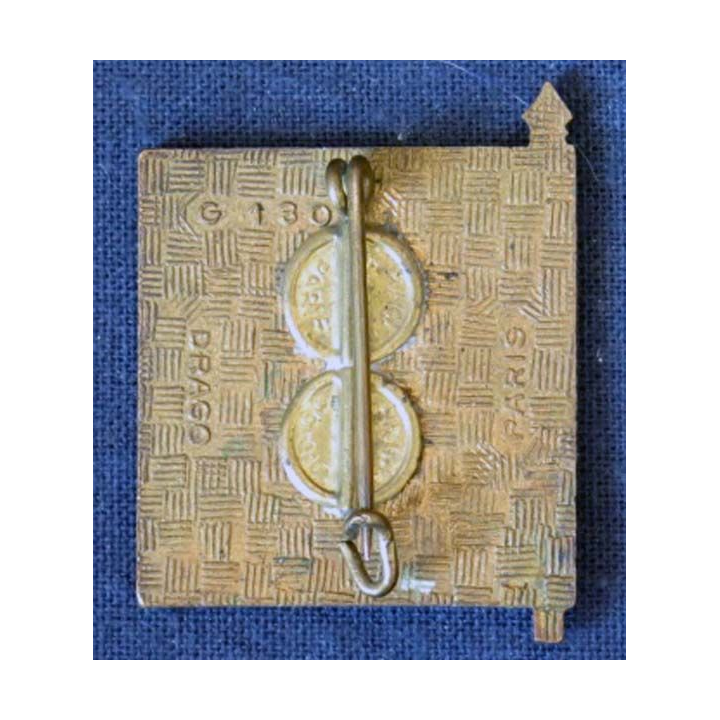 19° DI : insigne métallique de la 19° division d'Infanterie de fabrication Drago Paris G. 1212 en émail